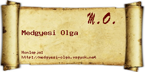 Medgyesi Olga névjegykártya