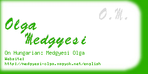 olga medgyesi business card